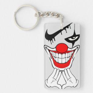 Grusel-Lächeln des Bösen Clowns Goth-Horror-Art Schlüsselanhänger