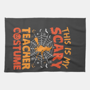 Grusel-Lehrer-Kostüm Halloween Hexe Design Geschirrtuch