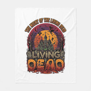 Grusel Living Dead Halloween Spukhaus Hexe Sk Fleecedecke