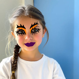 Grusel-Make-up Runder Aufkleber