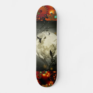 Grusel-Mondnacht-Vogel-Ausrüstung Grunge-Rost-Schi Skateboard