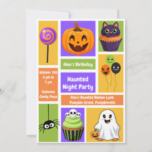 Grusel- Nacht- Party- Geburtstag – Halloween-Nacht Einladung