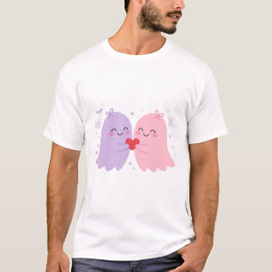Grusel-Paar-Geister Halloween-Kunst T-Shirt