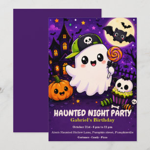 Grusel-Party-Geburtstagsfeier – Halloween-Nacht Einladung
