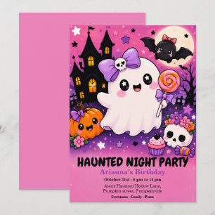 Grusel-Party-Geburtstagsfeier – Halloween-Nacht Einladung