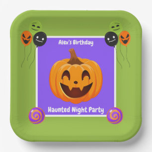 Grusel-Party-Geburtstagsfeier – Halloween-Nacht Pappteller
