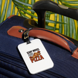 Grusel-Pizza-Shirt für Fans von Gruselfilm-Abenden Gepäckanhänger