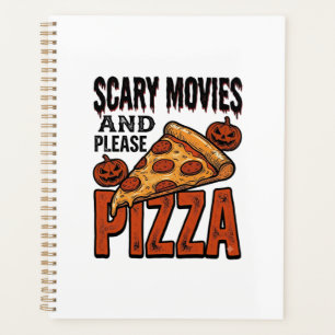 Grusel-Pizza-Shirt für Fans von Gruselfilm-Abenden Planer