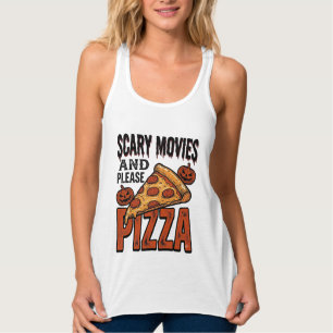 Grusel-Pizza-Shirt für Fans von Gruselfilm-Abenden Tank Top