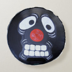 Grusel-Platte - Rundes Kissen