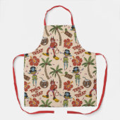 Grusel-Retro-Luau Schürze (Vorderseite)