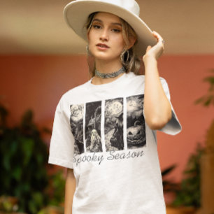 Grusel-Saison Vintage-Halloween-Geist-Kürbis T-Shirt