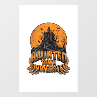 Grusel-Shirt der Haunted Town University im Vintag Fensteraufkleber