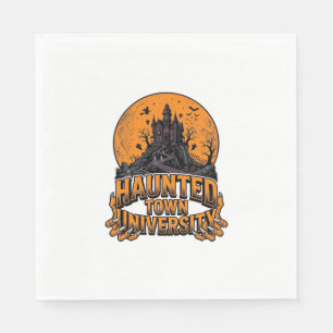 Grusel-Shirt der Haunted Town University im Vintag Serviette