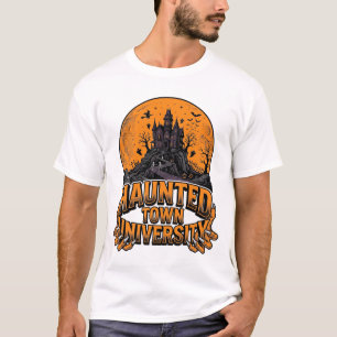 Grusel-Shirt der Haunted Town University zum Hallo T-Shirt
