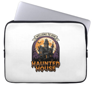 Grusel-Shirt im Vintage-Stil Halloween Willkommen Laptopschutzhülle