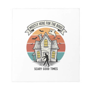 Grusel-Shirt Lustiges Vintage-Halloween-Spook  Notizblock