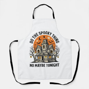 Grusel-Shirt mit Spuk-Haus Vintage-Halloween-Desig Schürze