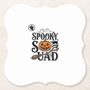 Grusel-Shirt Vintage-Halloween-Gruppendesign_ Untersetzer