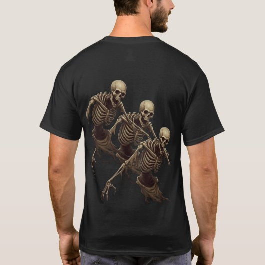 Grusel-Skelett-Horror T-Shirt (Rückseite)