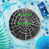 Grusel-Spinnennest-Muster Halloween individuell Pappteller (Party)