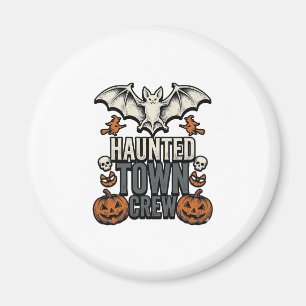 Grusel Town Shirt Vintage Halloween Fledermaus Kür Magnet