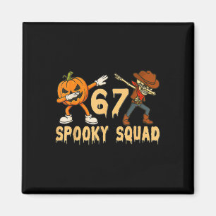 Grusel-Trupp Kürbis 67 Halloween Meme 6 7 Zahlen Magnet