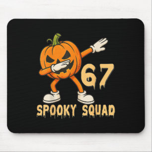 Grusel-Trupp-Kürbis 67 Halloween-Meme 6 7 Zahlen Mousepad