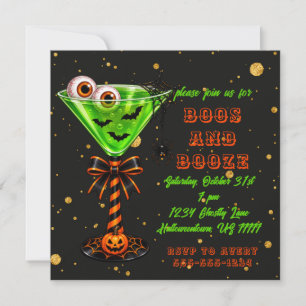Grusel und Alkohol Erwachsene Halloween-Cocktail-P Einladung