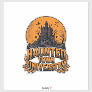 Grusel-Universität Vintage-Halloween-Shirt Aufkleber