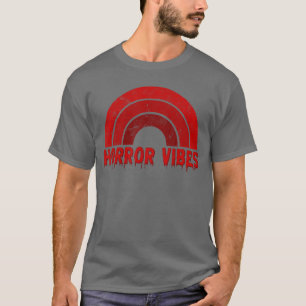 Grusel-Vibes Blutroter Regenbogen Halloween-Freund T-Shirt