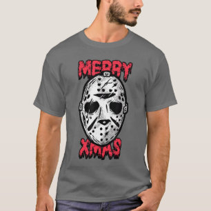 Grusel-Weihnachten Frohe Weihnachten Maske Junge T-Shirt