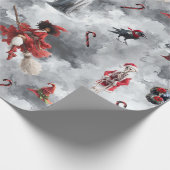 Grusel-Weihnachten im gotischen Stil Geschenkpapier (Ecke)