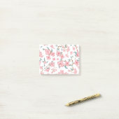 Gruselblumenmuster Post-it Klebezettel (Auf Schreibtisch)