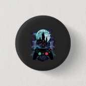 Gruselburg-Horror-Gamer-Design Button (Vorderseite)