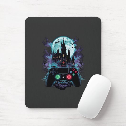 Gruselburg-Horror-Gamer-Design Mousepad (Mit Mouse)