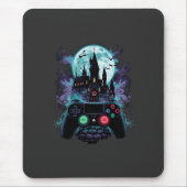 Gruselburg-Horror-Gamer-Design Mousepad (Vorne)
