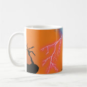 Gruselburg-Silhouette-Kaffeetasse - Dunkle Ästheti Kaffeetasse (Links)