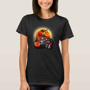 Gruselclubhaus im Park Halloween Mond Gruselig Cos T-Shirt