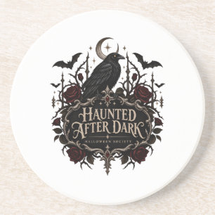 Gruseldesign für Halloween im gotischen Stil mit R Getränkeuntersetzer