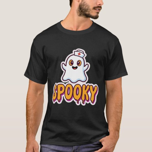 Gruseldesign Krankenschwester Halloween Geist T-Shirt (Vorderseite)