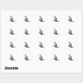Gruseldesign zu Halloween Runder Aufkleber (Blatt)
