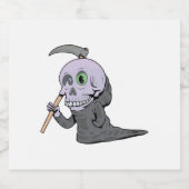 Gruseldesign zu Halloween Schaumweinetikett (Einzelnes Label)