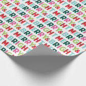 Gruseles und helles Typografie-Urlaubspapier Geschenkpapier (Ecke)