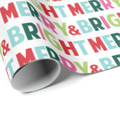 Gruseles und helles Typografie-Urlaubspapier Geschenkpapier (Rolleneckpunkt)