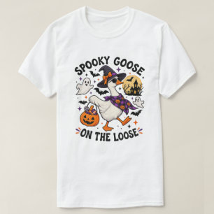 Gruselgans auf freiem Fuß Hexe Halloween T-Shirt