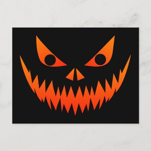 Gruselgesicht Halloween Postkarte (Vorderseite)