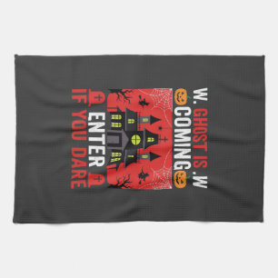 Gruselhaus Halloween - Eintreten, wenn du dich tra Geschirrtuch