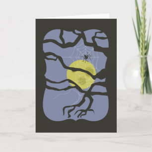 Gruseliche Halloween-Spinne Karte