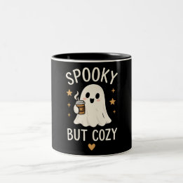 Gruselig aber gemütliches süßes Halloween Herbst D Zweifarbige Tasse